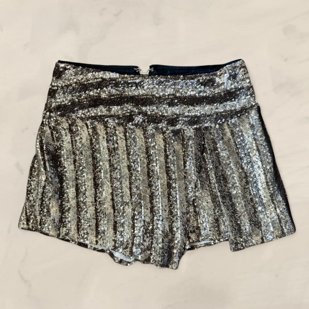 venus all over gold party sequin skort size us 12